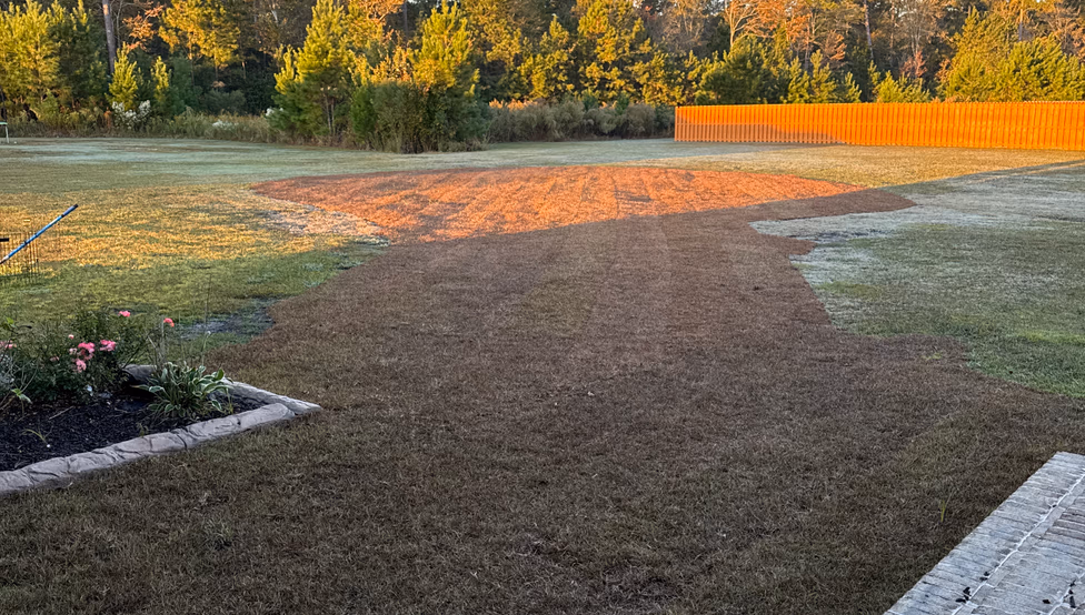 Backyard fire pit before and after