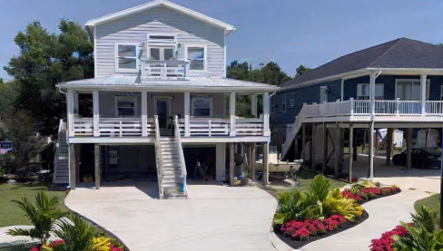 Coastal front yard before and after