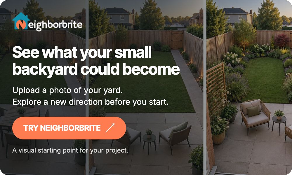 Try Neighborbrite: upload a photo and explore ideas for your small backyard.