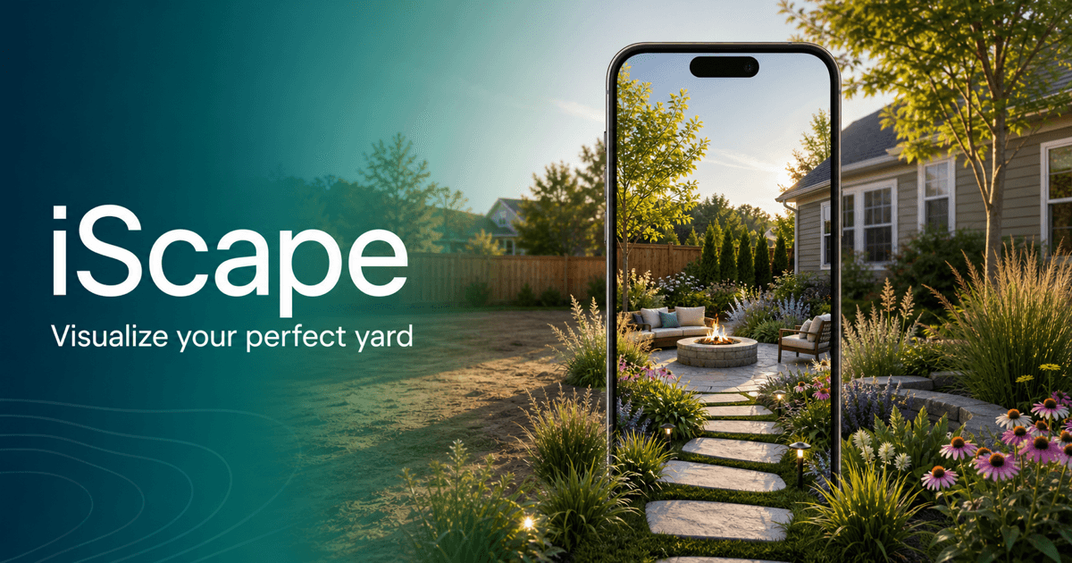iScape augmented reality landscape design app for visualizing a yard